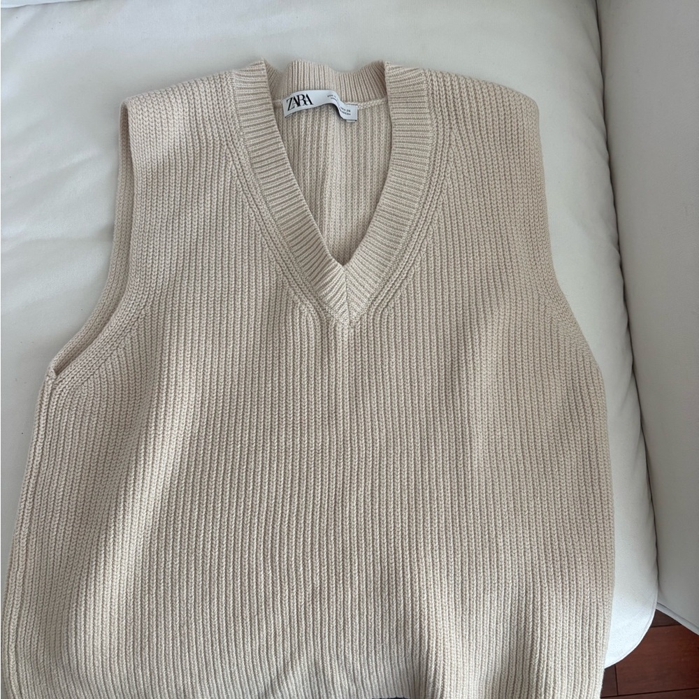 Ara Cream Ribbed Knit Sweater